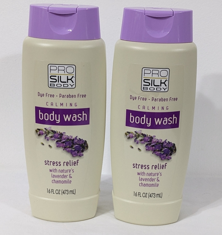 2 Pro Silk Calming Body Wash With Nature's Lavender & Chamomile, Stress Relief